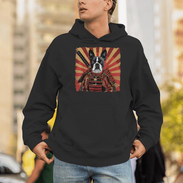 Boston Terrier Dog Japanese Art Samurai Ukiyo-e Men Hoodie, funny gift