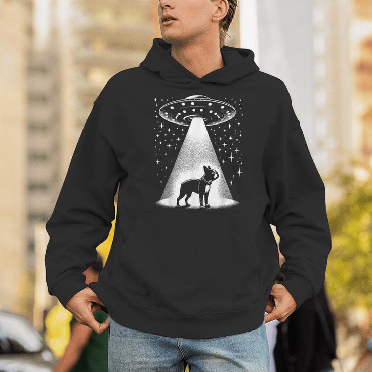 Boston Terrier Mom Dad Dog Alien UFO For Men Women Men Hoodie, Boston Terrier Mom Hoodies, Boston Terrier Dad Hoodies, funny gift