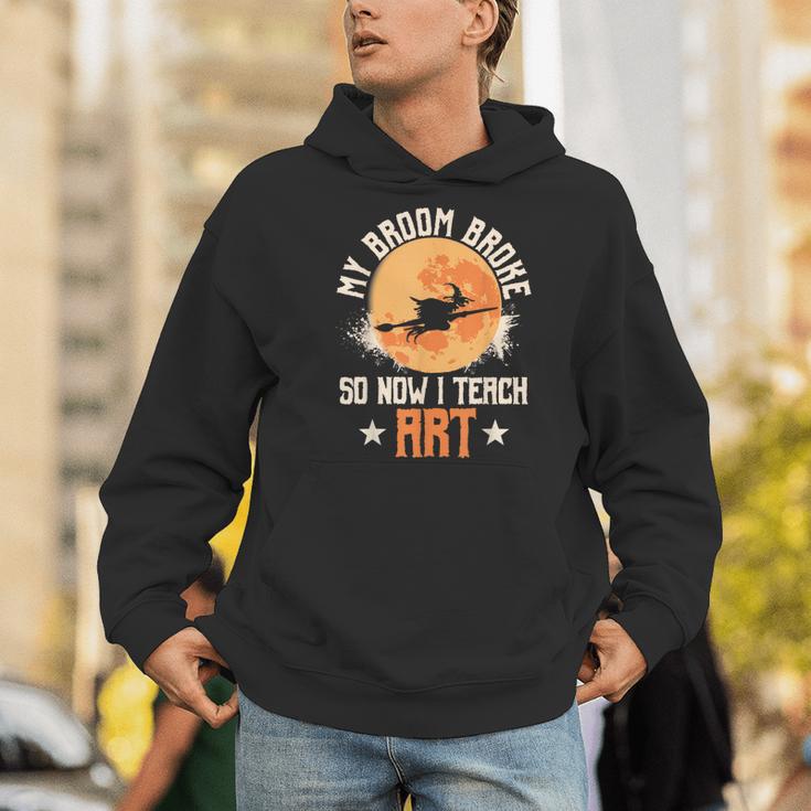 My Broom Broke So Now I Teach Art Teacher Halloween Costume For Men Women Men Hoodie, funny gift