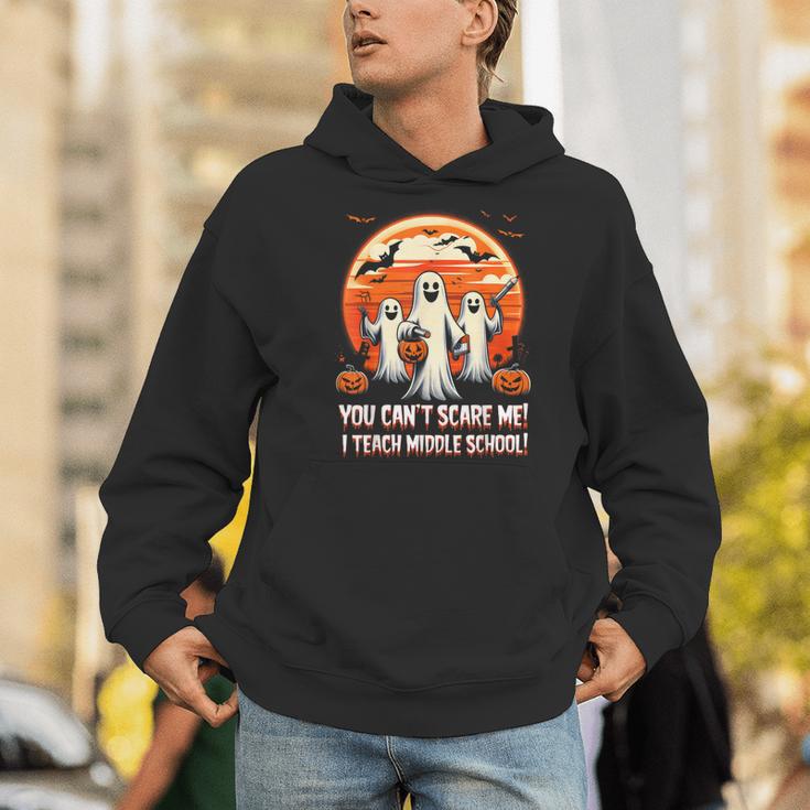You Can't Scare Me I Teach Middle School Teacher Halloween Men Hoodie, funny gift