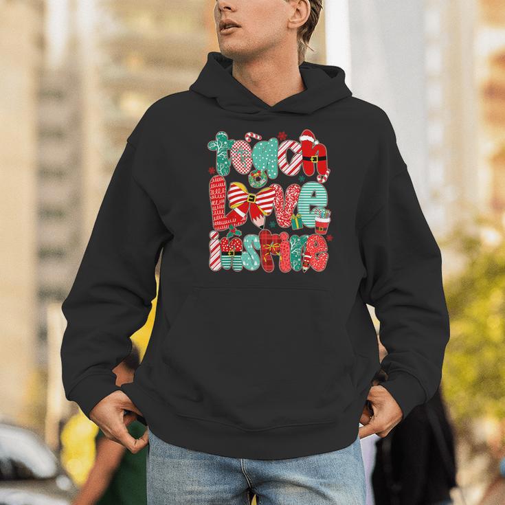 Christmas Coquette Bow Teacher Teach Love Inspire Men Hoodie, funny gift Christmas Coquette Bow Teacher Teach Love Inspire Men Hoodie, funny gift