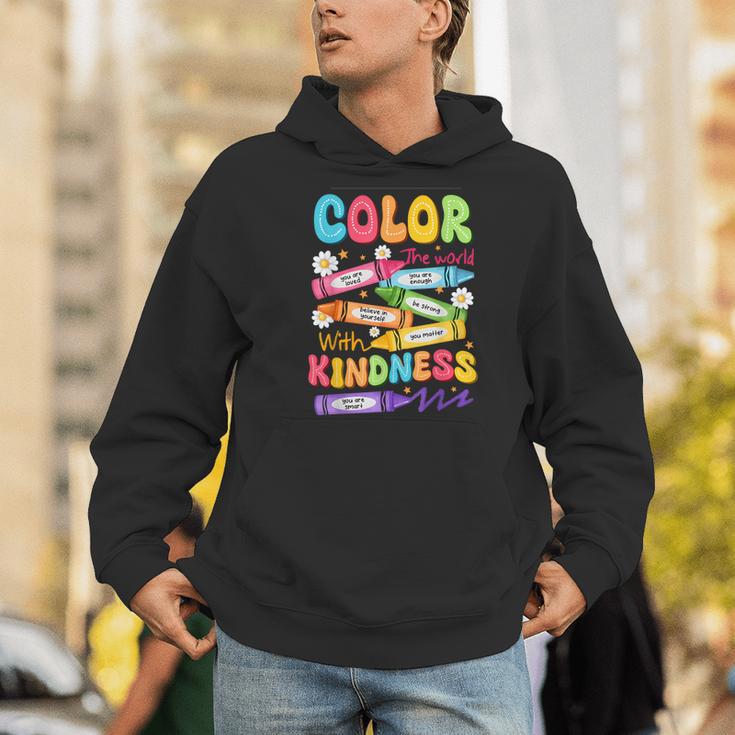 Color The World With Kindness Teachers Back To School Men Hoodie, funny gift