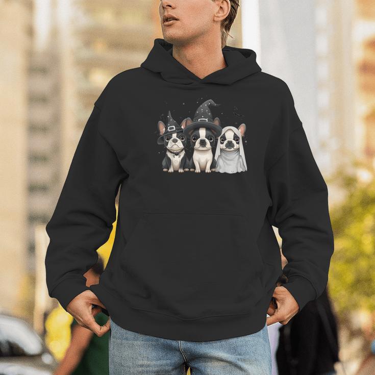 Cute Halloween Boston Terrier Dogs Witch Hat Ghost Dog For Men Women Kids Men Hoodie, Boston Terrier Ghost Hoodies, Boston Terrier Halloween Hoodies, funny gift