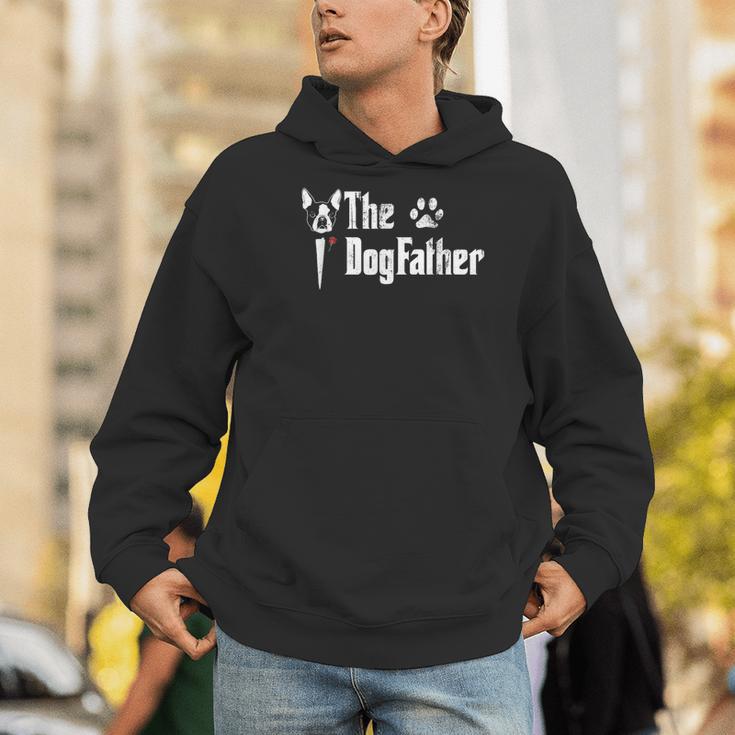 The Dogfather Boston Terrier Dog Dad Father's Day Men Hoodie, Boston Terrier Dad Hoodies, funny gift
