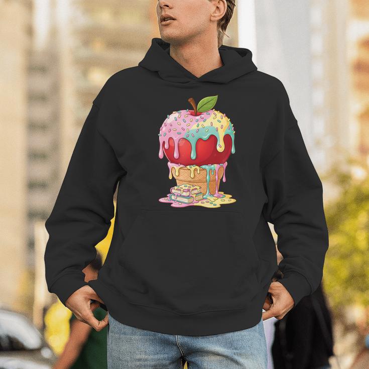 Dripping Apple Ice Cream Cone Cute Teacher Appreciation Men Hoodie, funny gift Dripping Apple Ice Cream Cone Cute Teacher Appreciation Men Hoodie, funny gift