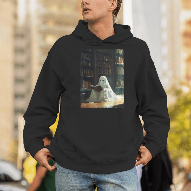 Ghost Library Halloween Book Reading Books Lover Teacher Men Hoodie, funny gift Ghost Library Halloween Book Reading Books Lover Teacher Men Hoodie, funny gift