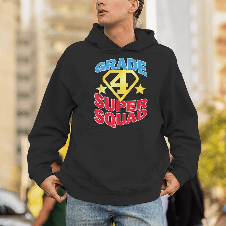 Grade 4 Super Squad Superhero Teacher Team Men Hoodie, Super Teacher Hoodies, funny gift
