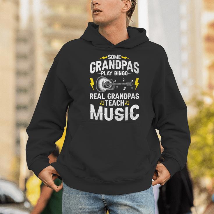 Some Grandpas Play Bingo Real Grandpas Teach Music Teacher Men Hoodie, funny gift