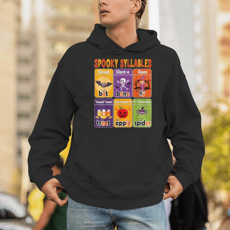 Halloween Spooky Syllable Types Teacher Educational Men Hoodie, funny gift Halloween Spooky Syllable Types Teacher Educational Men Hoodie, funny gift