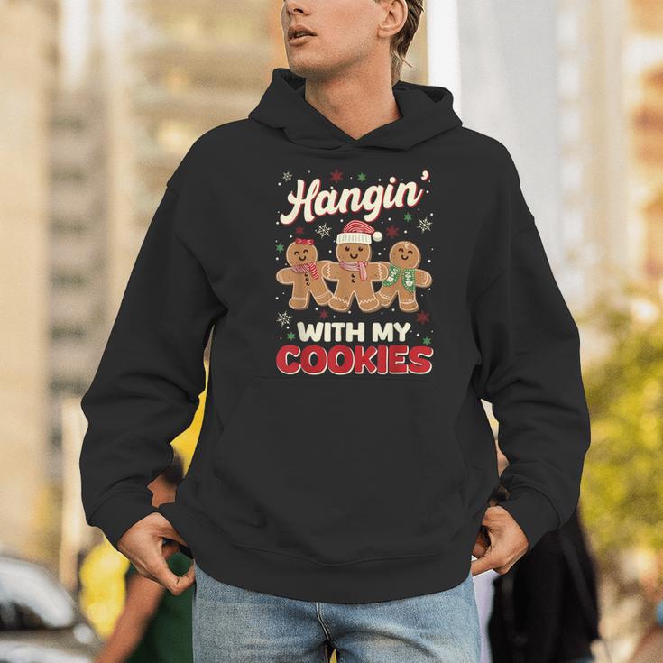 Hangin With My Cookies Gingerbread Man Xmas Teacher Men Hoodie, funny gift