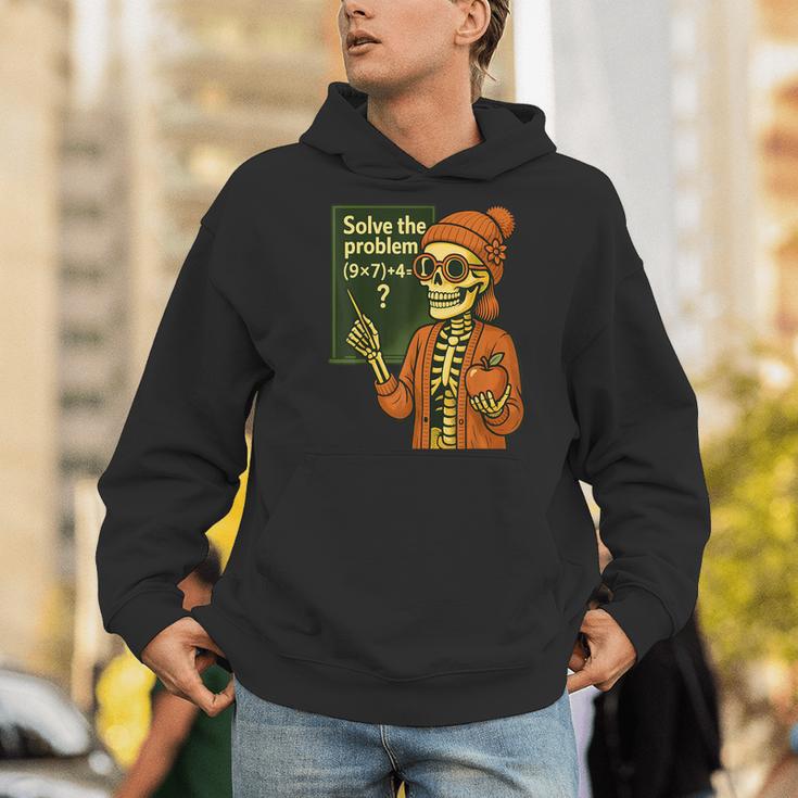 HUGvyn Halloween Skeleton Six Seven 67 Meme PEMDAS Teacher Men Hoodie, funny gift