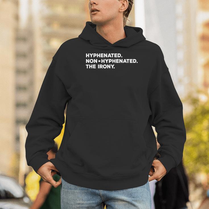 Hyphenated Irony Joke English Grammar Teachers Gag Men Hoodie, English Teacher Hoodies, funny gift Hyphenated Irony Joke English Grammar Teachers Gag Men Hoodie, English Teacher Hoodies, funny gift