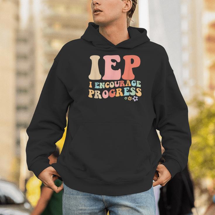 IEP I Encourage Progress Special Education Teacher Graphics Men Hoodie, funny gift
