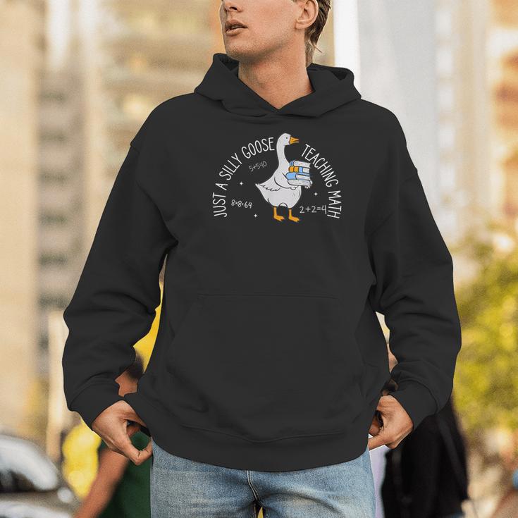 Just A Silly Goose Teaching Math Teacher Back To School Men Hoodie, funny gift
