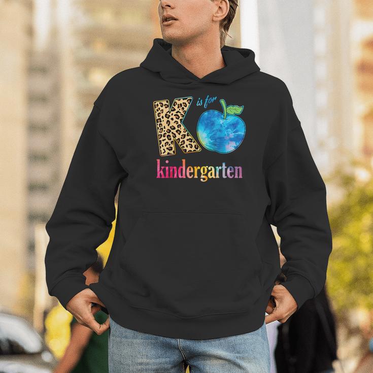 K Is For Kindergarten Teacher Tie Dye Back To School Kinder For Men Women Girls Kids Men Hoodie, funny gift