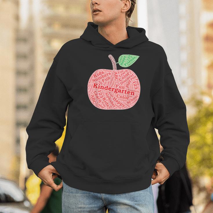 Kindergarten Apple Word Art For Teachers & Students Men Hoodie, funny gift Kindergarten Apple Word Art For Teachers & Students Men Hoodie, funny gift