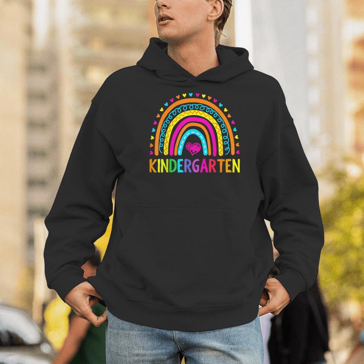 Kindergarten Rainbow Girls Boys Teacher First Day Of School Men Hoodie, funny gift