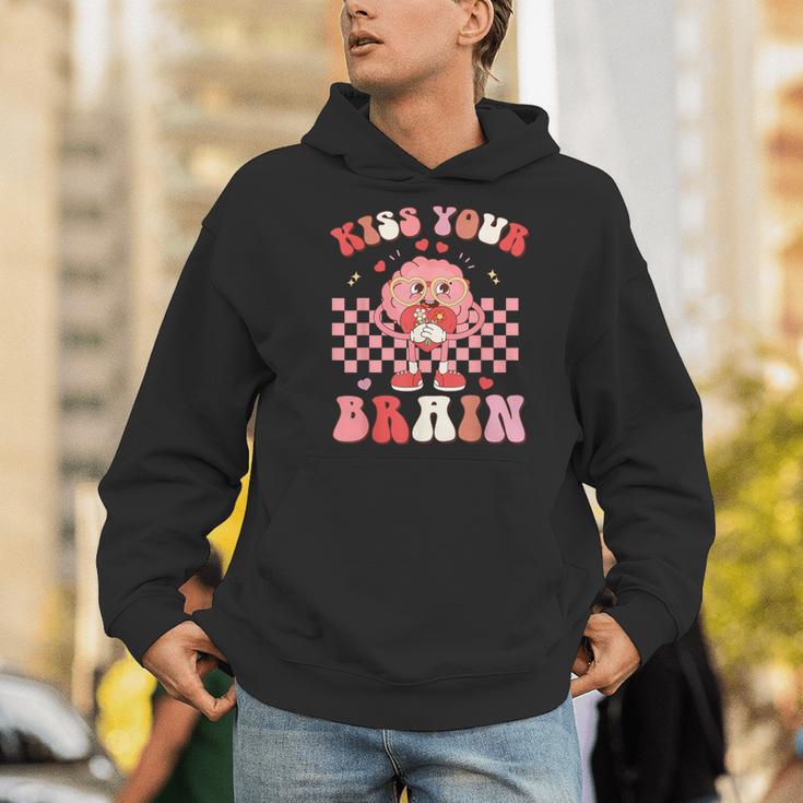Kiss Your Brain Valentines Test Day Teacher Squad Kids Men Hoodie, funny gift Kiss Your Brain Valentines Test Day Teacher Squad Kids Men Hoodie, funny gift