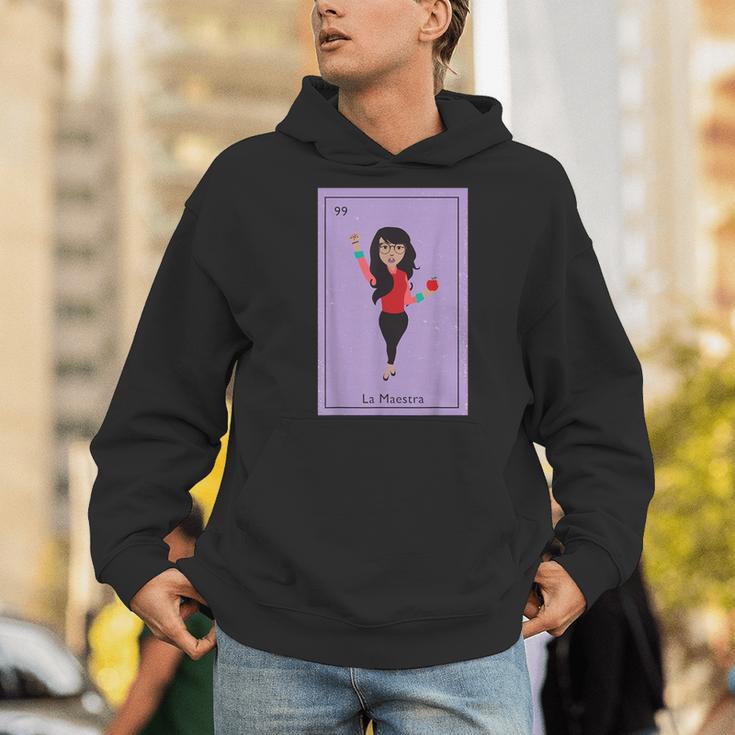 La Maestra Mexican Bingo Card Teacher Lottery Card Men Hoodie, funny gift La Maestra Mexican Bingo Card Teacher Lottery Card Men Hoodie, funny gift