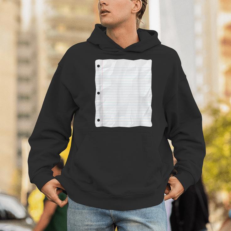 Lined Paper Notebook Halloween Costume For Students Teachers For Men Women Kids Men Hoodie, funny gift