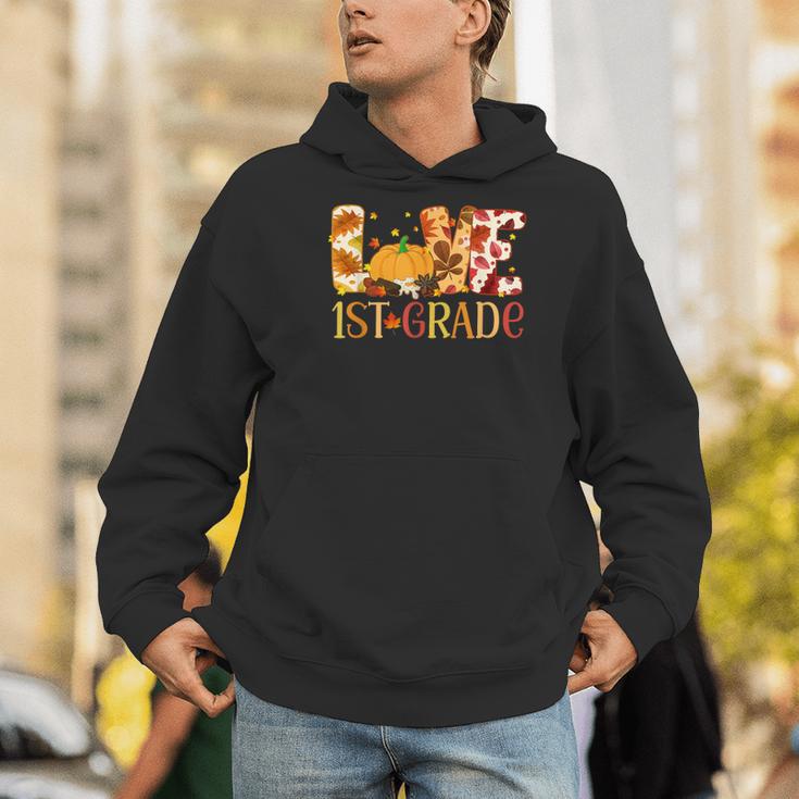 Love First Grade Happy Fall Thanksgiving Women 1st Teacher Men Hoodie, First Grade Teacher Hoodies, funny gift Love First Grade Happy Fall Thanksgiving Women 1st Teacher Men Hoodie, First Grade Teacher Hoodies, funny gift