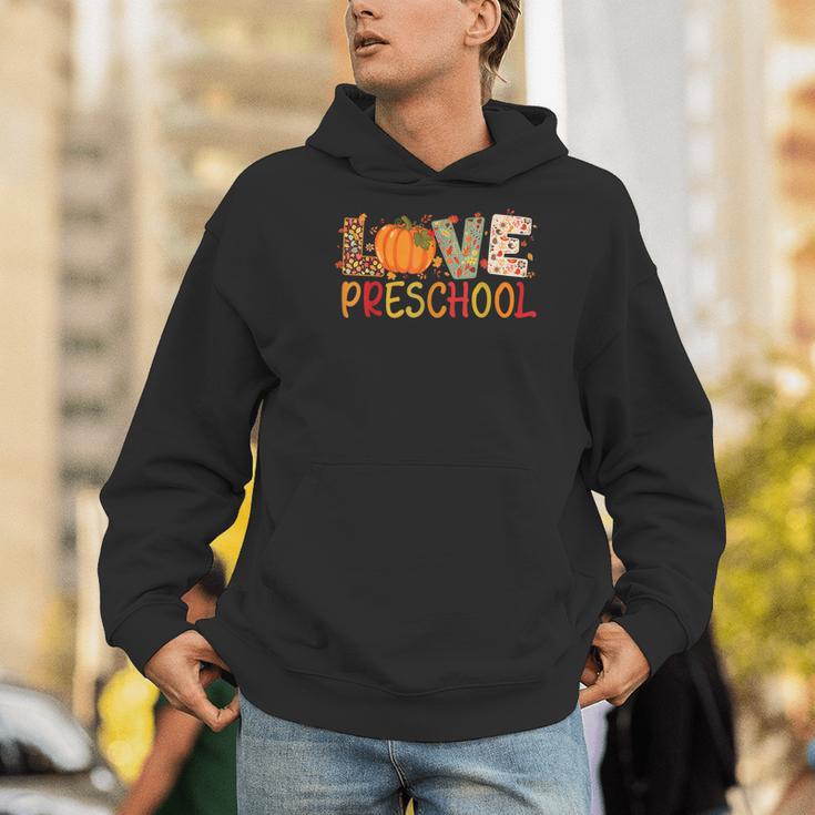 Love Preschool Happy Fall Thanksgiving Women Teacher Men Hoodie, funny gift Love Preschool Happy Fall Thanksgiving Women Teacher Men Hoodie, funny gift