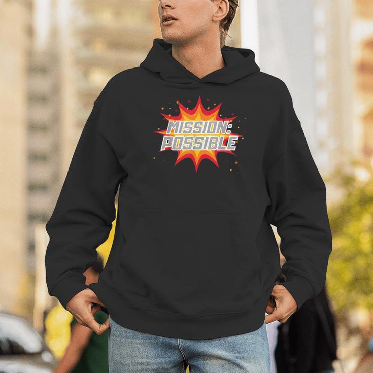 Mission Possible Motivational Inspirational School Teacher Men Hoodie, funny gift Mission Possible Motivational Inspirational School Teacher Men Hoodie, funny gift
