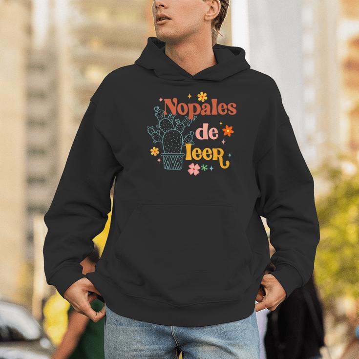 Nopales De Leer Spanish Teacher Maestra Cactus Bilingual Men Hoodie, funny gift