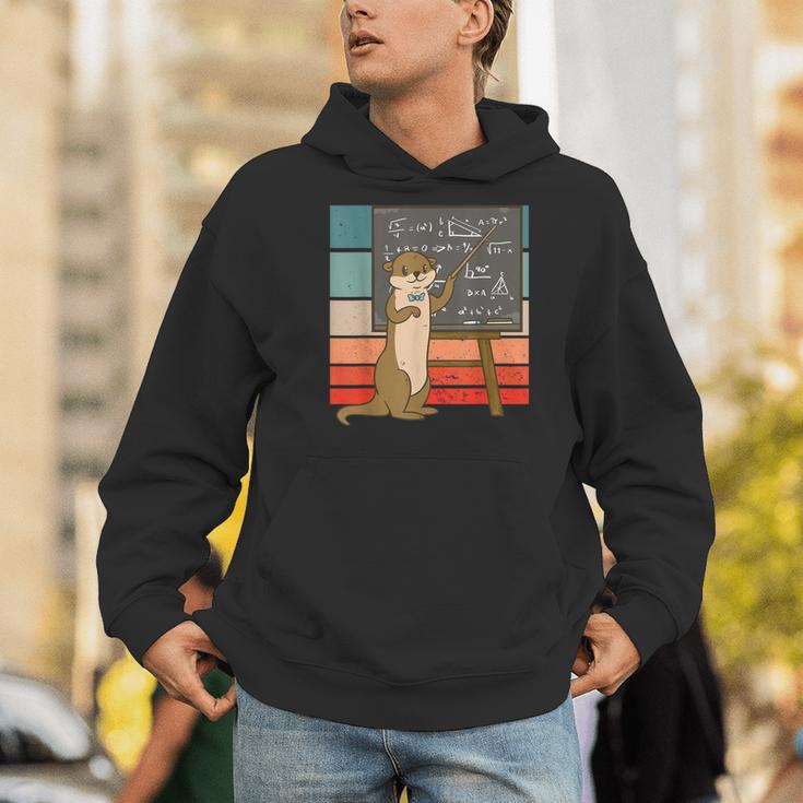 Otter Professor Teacher Teaching Maths Mathematics Men Hoodie, funny gift Otter Professor Teacher Teaching Maths Mathematics Men Hoodie, funny gift