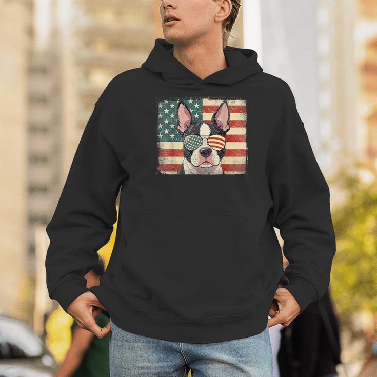 Patriotic Boston Terrier Dog Lover USA Flag 4th Of July For Men Women Kids Men Hoodie, Patriotic Boston Terrier Hoodies, Boston Terrier 4th Of July Hoodies, funny gift