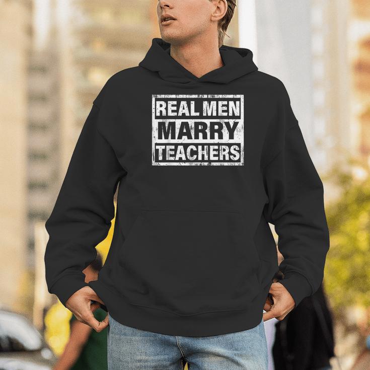Real Men Marry Teachers Teacher Men Hoodie, funny gift Real Men Marry Teachers Teacher Men Hoodie, funny gift
