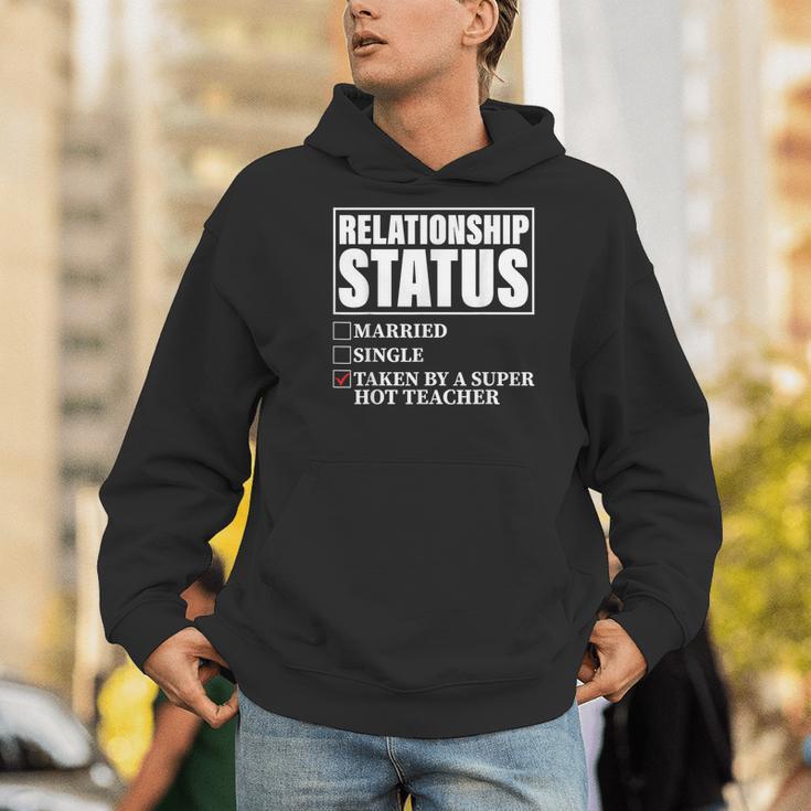 Relationship Status Taken By Super Hot Teacher Men Hoodie, Super Teacher Hoodies, funny gift