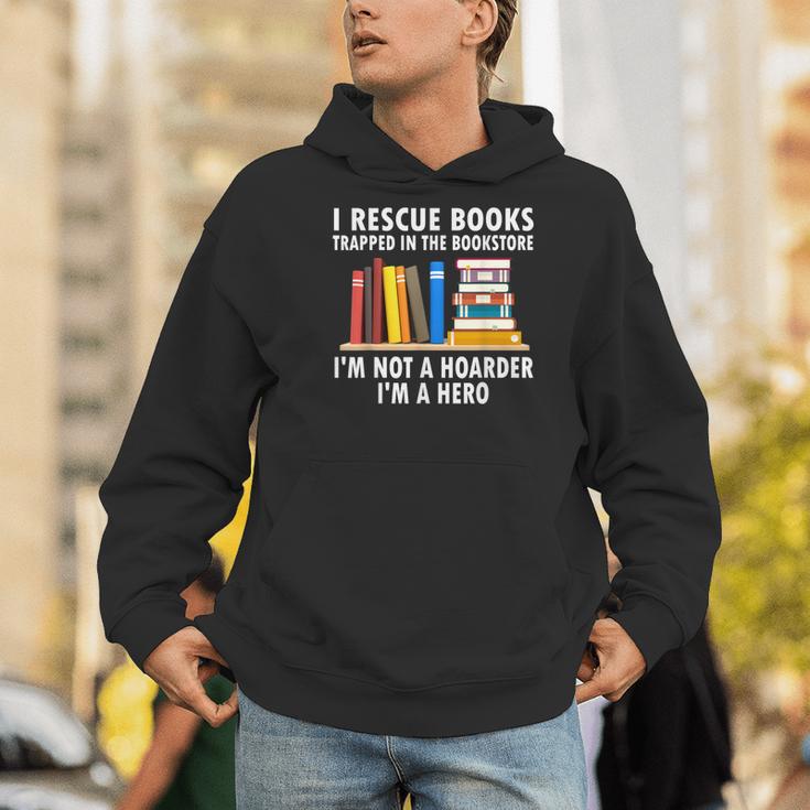 I Rescue Books Trapped In The Bookstore Book Teacher For Men Women Men Hoodie, funny gift