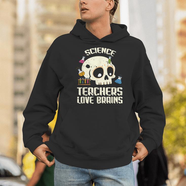 Science Teachers Love Brains Teachers Halloween Men Hoodie, Science Teacher Hoodies, funny gift
