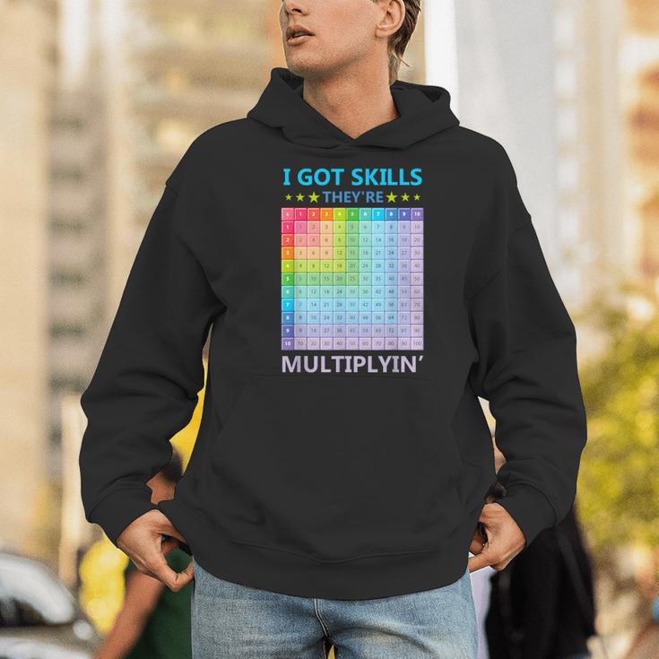 I Got Skills They'Re Multiplying Math Teacher Students Men Hoodie, funny gift