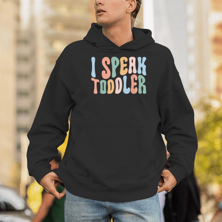 I Speak Toddler Teacher Pre School Back To School First Day Men Hoodie, funny gift