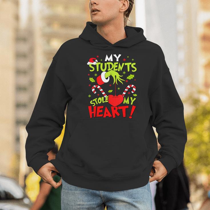My Students Stole My Heart Teacher Holiday Merry Christmas Men Hoodie, funny gift