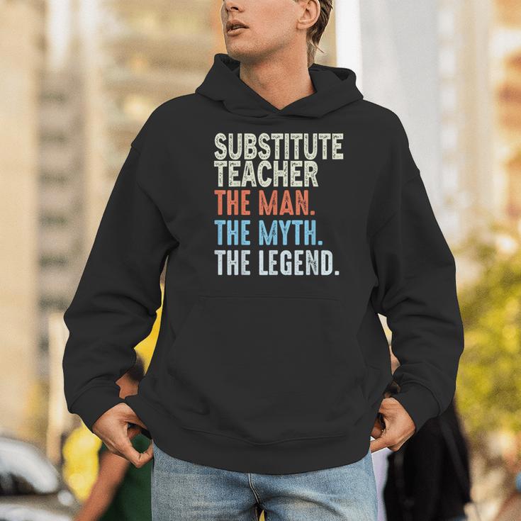 Substitute Teacher Man The Myth The Legend Appreciation Day Men Hoodie, funny gift