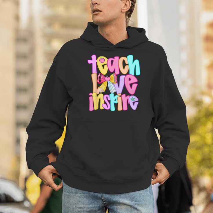 Teach Love Inspire Preppy Back To School Teacher Women Men Hoodie, funny gift Teach Love Inspire Preppy Back To School Teacher Women Men Hoodie, funny gift