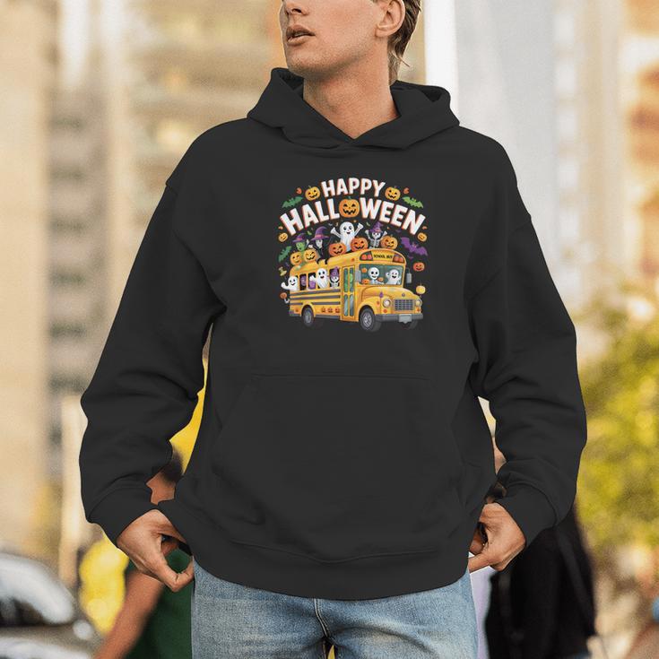 Teacher Halloween School Bus Driver Cute Ghost Witch Party Men Hoodie, funny gift