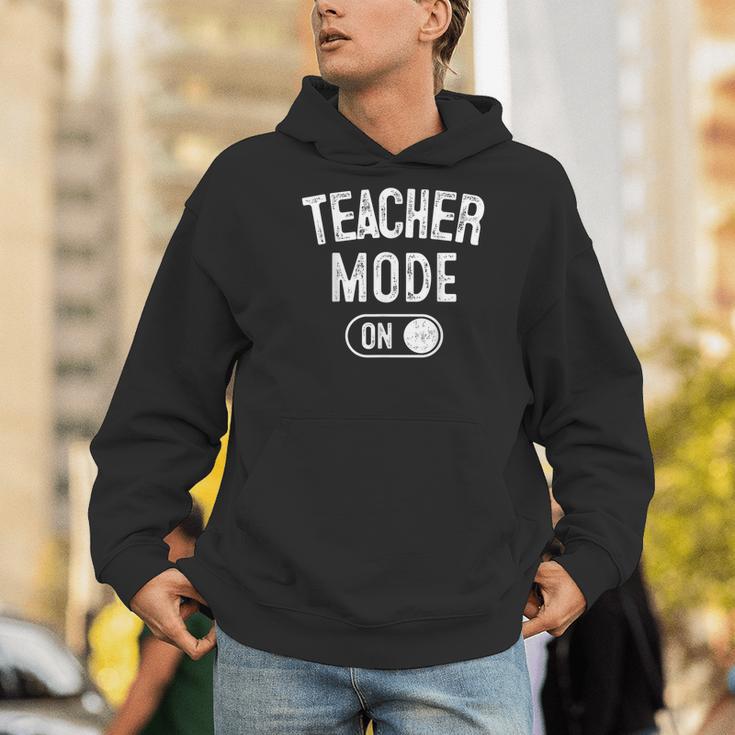 Teacher Mode On School Education Educator Men Hoodie, funny gift Teacher Mode On School Education Educator Men Hoodie, funny gift