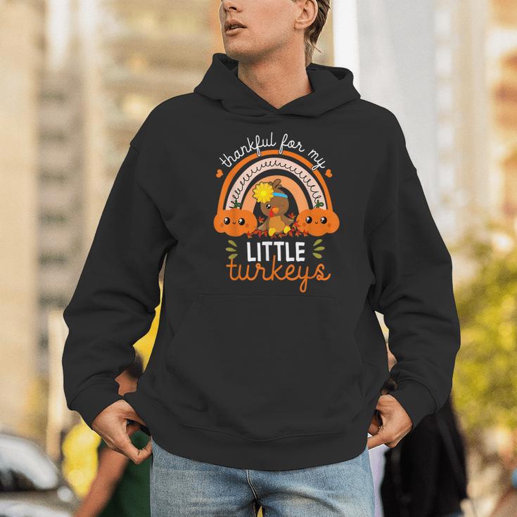 Teacher Thanksgiving Shirt Thankful For My Little Turkeys Men Hoodie, funny gift