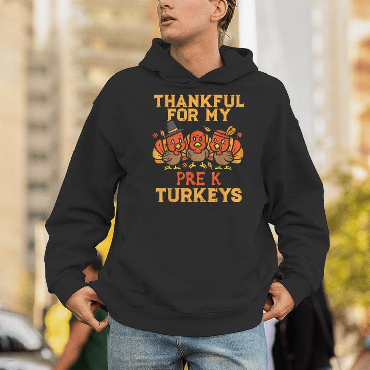 Thankful For My Pre K Turkeys Teacher Thanksgiving Men Women Men Hoodie, funny gift