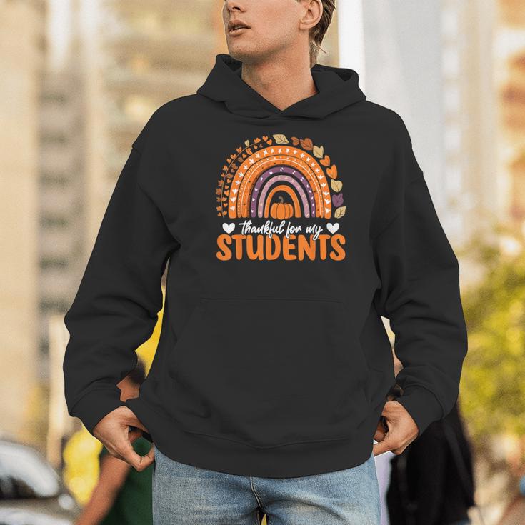 Thankful For My Students Teacher Thanksgiving School Fall Men Hoodie, funny gift