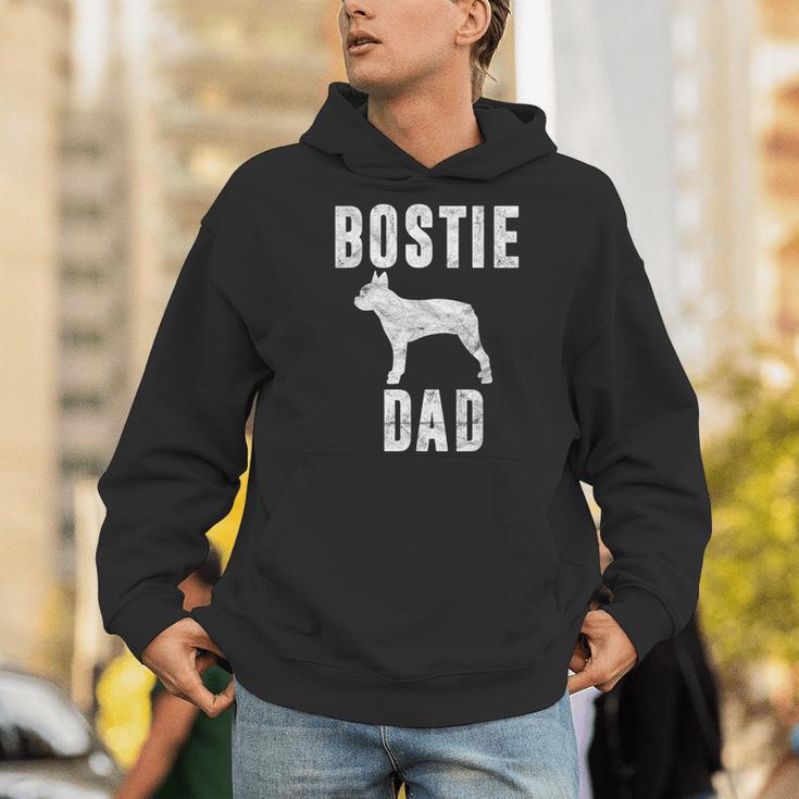 Vintage Boston Terrier Dad Dog Daddy Bostie Father Men Hoodie, Boston Terrier Dad Hoodies, funny gift
