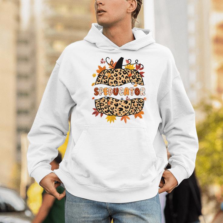Autumn Fall SPED ED Teacher Thankful Grateful Pumpkin Retro Men Hoodie, funny gift