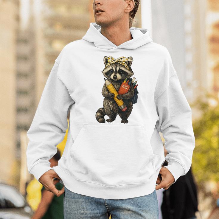 Back To School Raccoon Teachers Student Kids Men Hoodie, funny gift