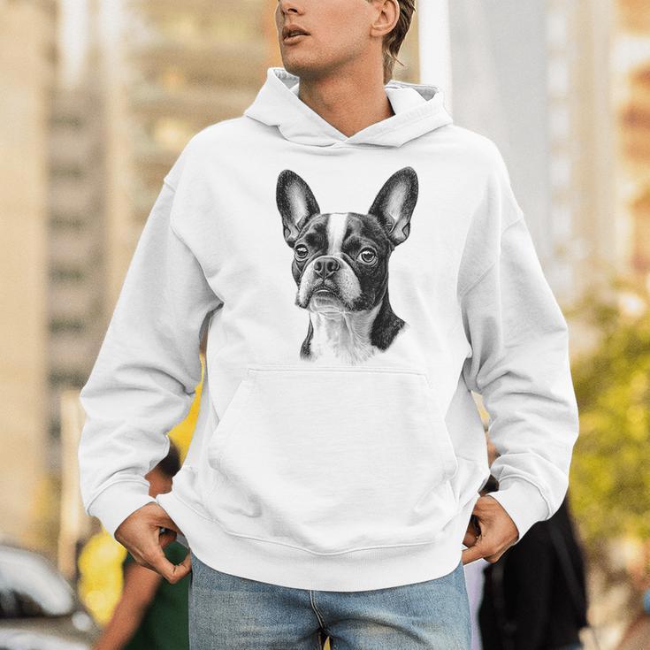 Boston Terrier Dog Motif Pet Illustration Boston Terrier For Men Women Kids Men Hoodie, funny gift
