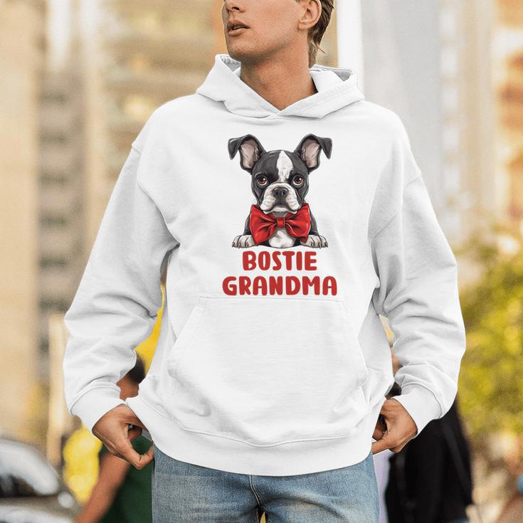 Boston Terrier Grandma Dog Lovers Puppy Bostie Owner Men Hoodie, funny gift