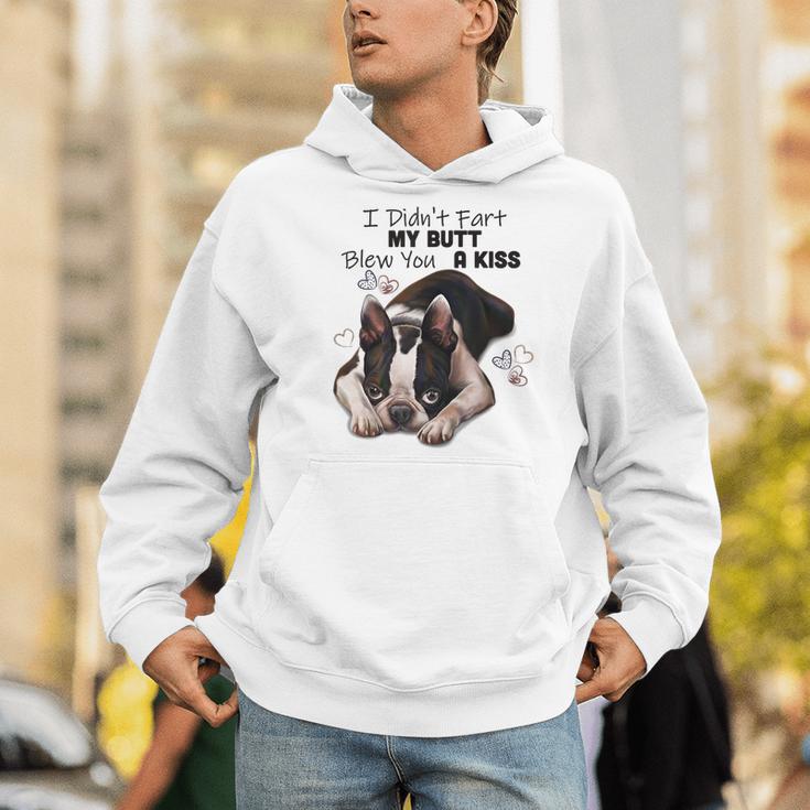 Boston Terrier Shirt I Didn't Fart My Butt Blew You A Kiss Men Hoodie, funny gift